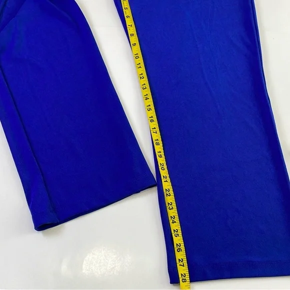 NWT Chico’s Travelers Elastic Waistband Pull On Pants Size L Royal Blue Straight - Picture 15 of 16